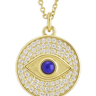 Pave CZ Evil Eye Pendant