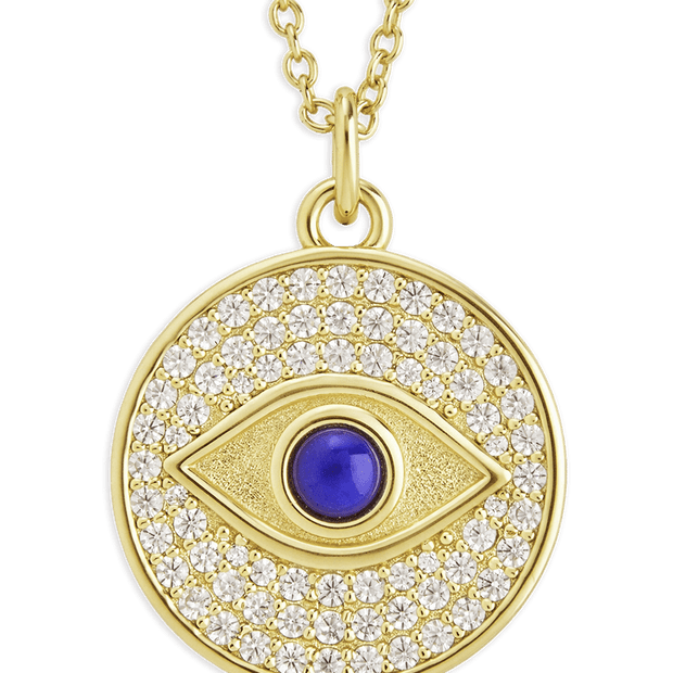 Pave CZ Evil Eye Pendant