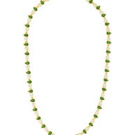 Emerald Pear & Round Cut Bezel CZ Tennis Necklace