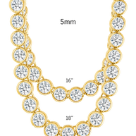 Helene Bezel CZ Tennis Necklace