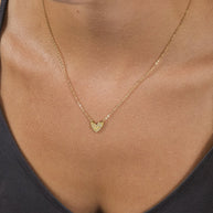 Sterling Silver Mabel CZ Heart Pendant Necklace