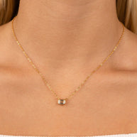 Sterling Silver Emerald Bezel Set Pendant