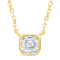 Sterling Silver Asscher Bezel Set Pendant