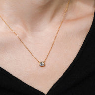 Sterling Silver Asscher Bezel Set Pendant