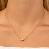Sterling Silver Robin CZ Necklace