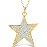 Pave CZ Star Pendant