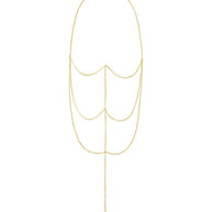 Triple Layer Triangle Drop Chain Necklace