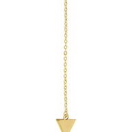 Triple Layer Triangle Drop Chain Necklace