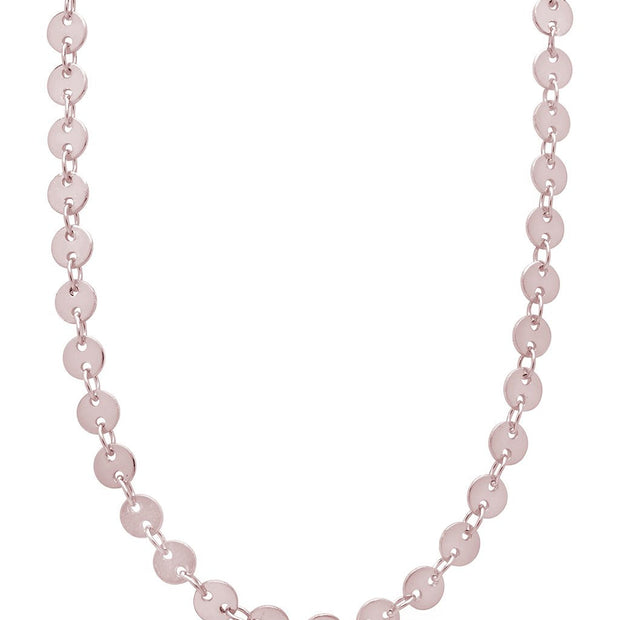 Mini Round Disk Chain Necklace