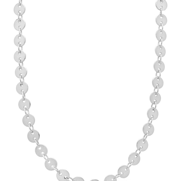Mini Round Disk Chain Necklace
