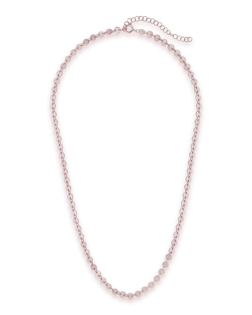 Mini Round Disk Chain Necklace