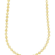 Round Disk Long Chain Necklace