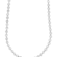 Round Disk Long Chain Necklace