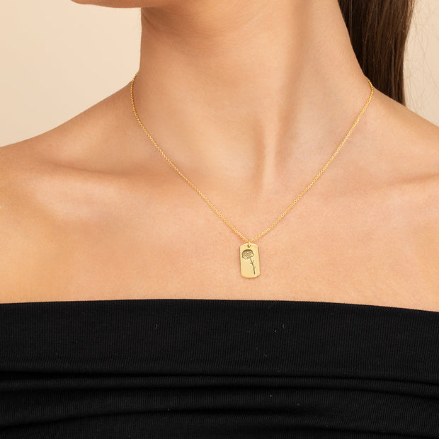 Birth Flower Pendant