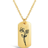 Birth Flower Pendant