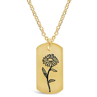 Birth Flower Pendant