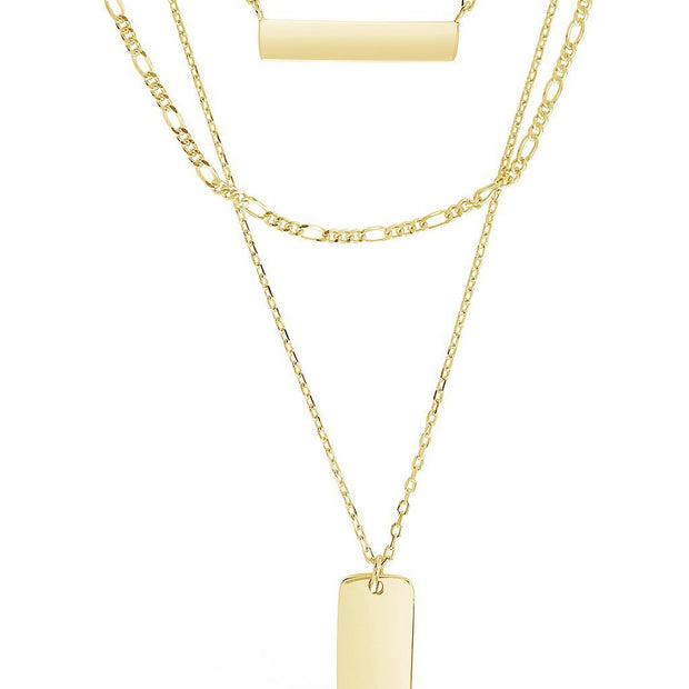 Triple Layered Bar Necklace