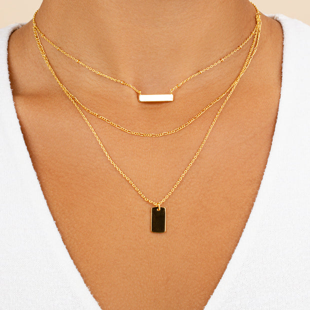Triple Layered Bar Necklace