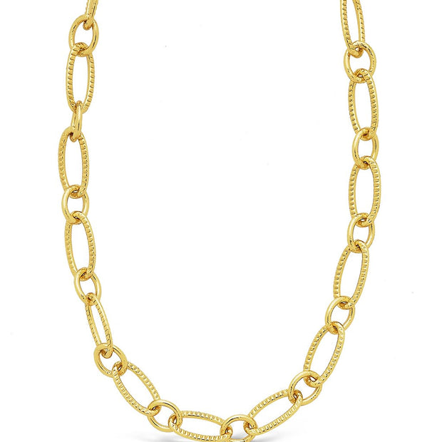 Textured Oval Link Chain