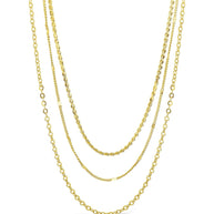 Dainty Three Layer Chain Necklace