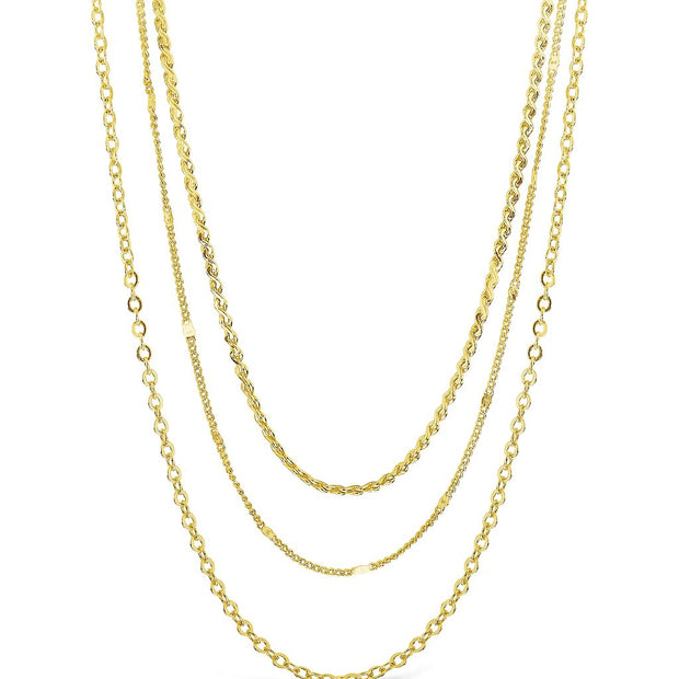 Dainty Three Layer Chain Necklace