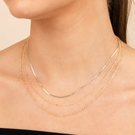 Dainty Three Layer Chain Necklace