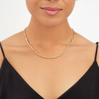 Sterling Silver Rope Twist Chain Necklace