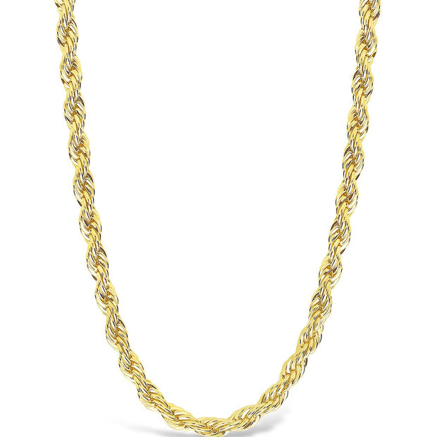 Sterling Silver Rope Twist Chain Necklace
