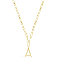 Braided Initial Pendant Necklace