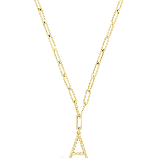 Braided Initial Pendant Necklace