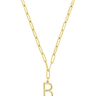 Braided Initial Pendant Necklace