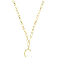 Braided Initial Pendant Necklace