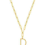 Braided Initial Pendant Necklace