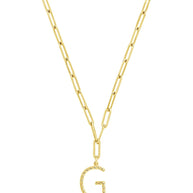 Braided Initial Pendant Necklace