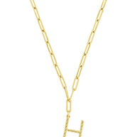 Braided Initial Pendant Necklace