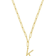 Braided Initial Pendant Necklace