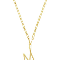 Braided Initial Pendant Necklace