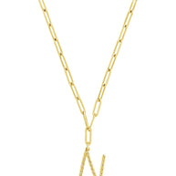 Braided Initial Pendant Necklace