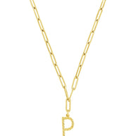 Braided Initial Pendant Necklace