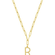 Braided Initial Pendant Necklace