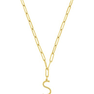 Braided Initial Pendant Necklace