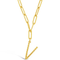 Braided Initial Pendant Necklace