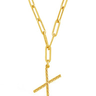 Braided Initial Pendant Necklace