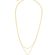 Initial Tag Layered Chain Necklace