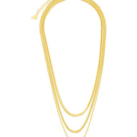 Brenna Triple Layered Chain Necklace