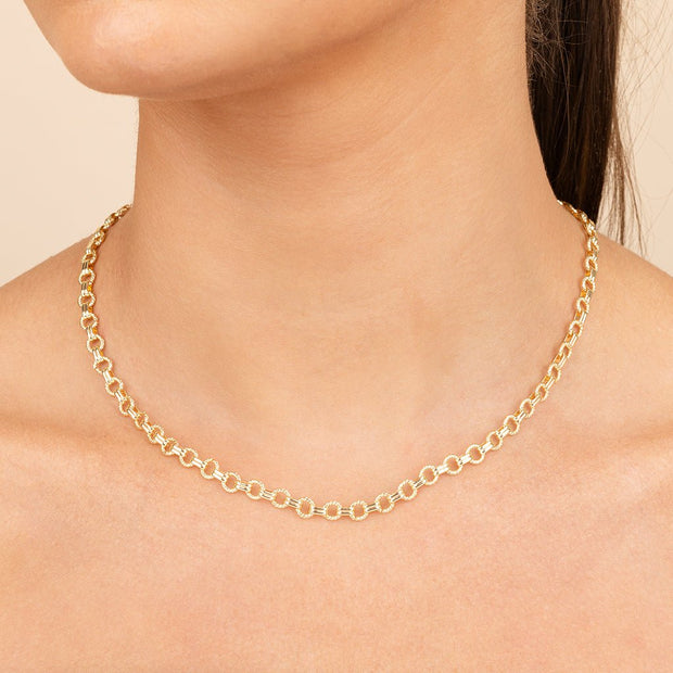 Parker Textured Chain Necklace