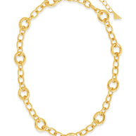 Carter Round Statement Link Necklace