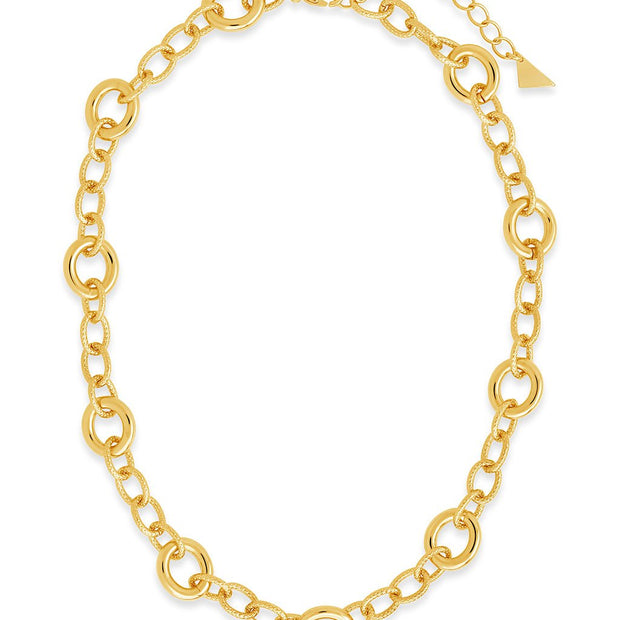 Carter Round Statement Link Necklace