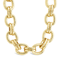 Kamora Textured Chain Link Necklace