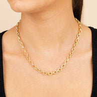Kamora Textured Chain Link Necklace